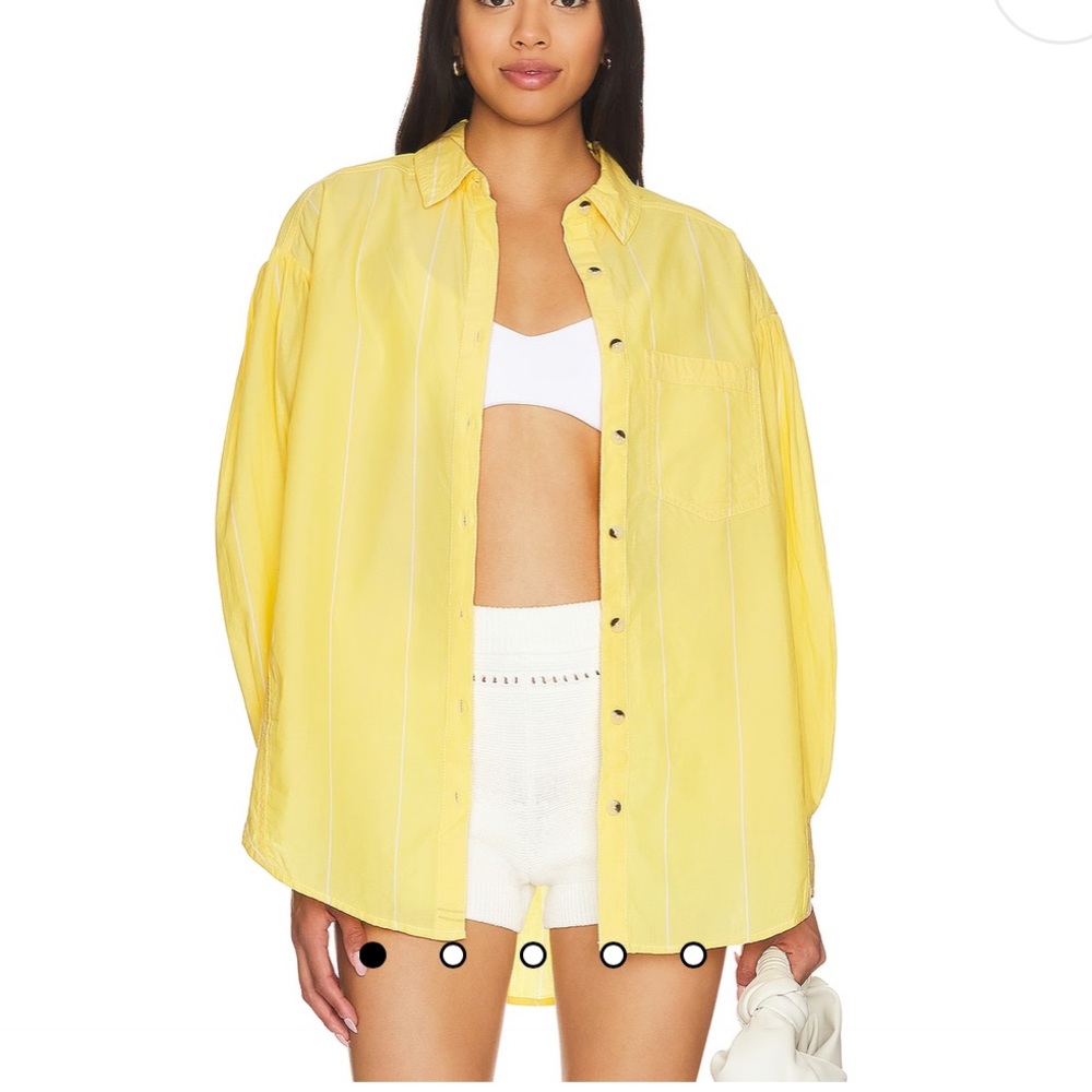 Free people happy hour top in yellow combo